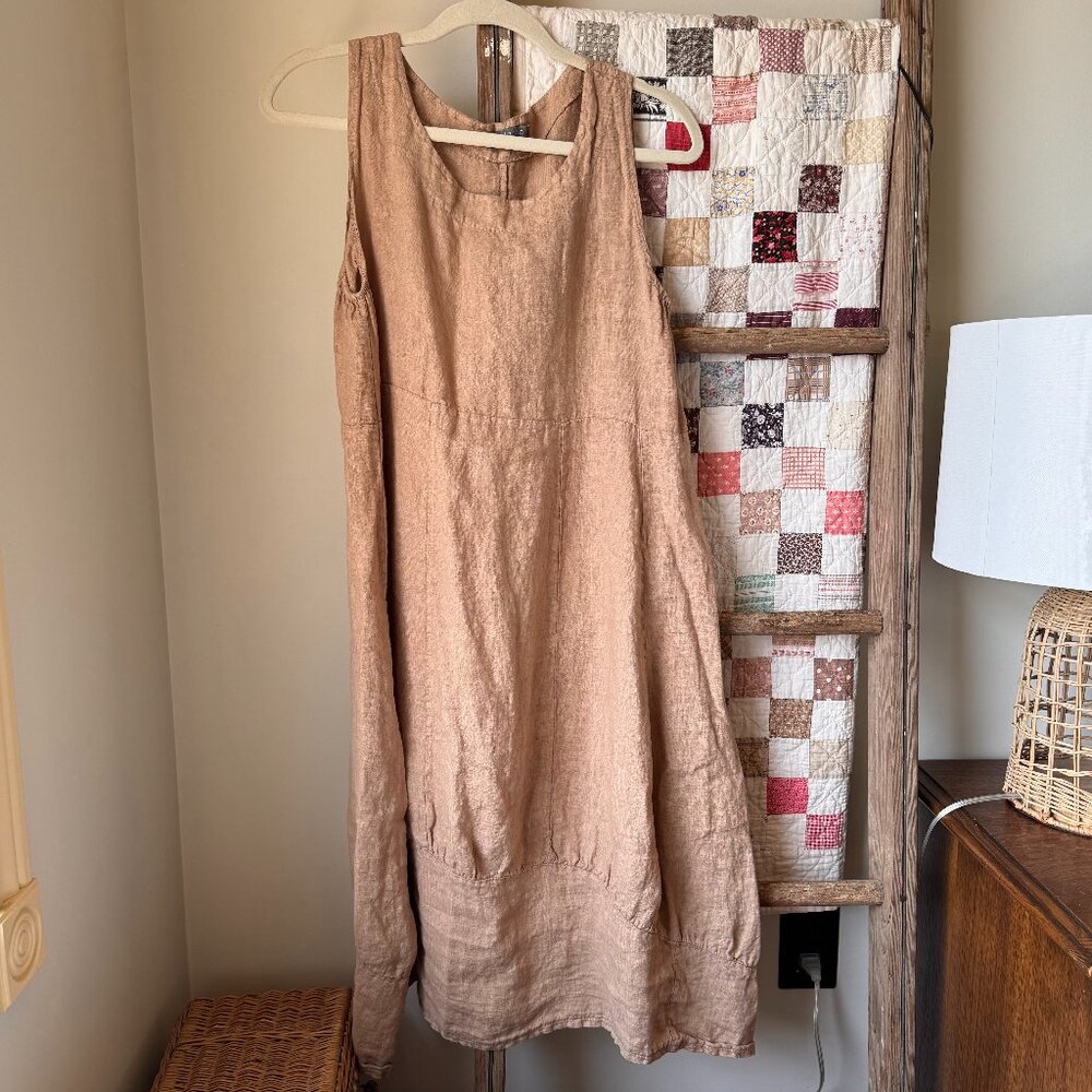 Pistache Linen Bubble Dress